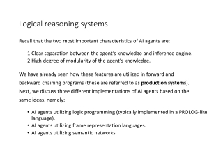 Logical reasoning systems