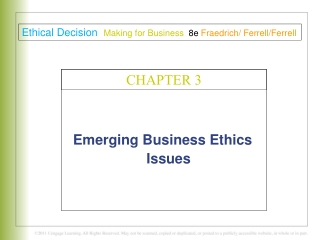 Emerging Business Ethics Issues