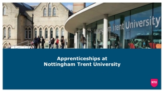 Apprenticeships at  Nottingham Trent University