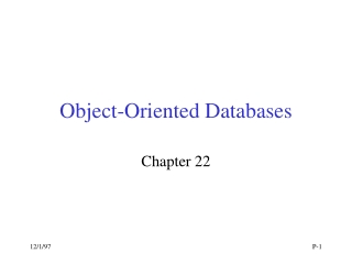 Object-Oriented Databases