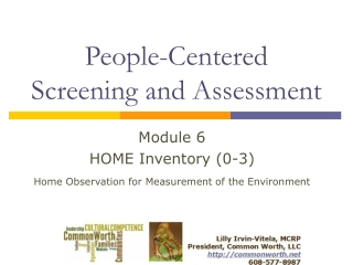 People-Centered Screening and Assessment