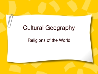 Cultural Geography