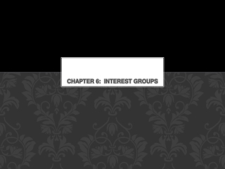 Chapter 6:  Interest Groups