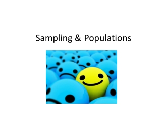 Sampling &amp; Populations