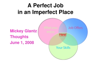 A Perfect Job  in an Imperfect Place