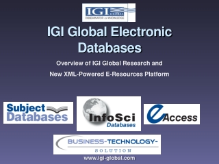 IGI Global Electronic  Databases