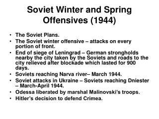 Soviet Winter and Spring Offensives (1944)
