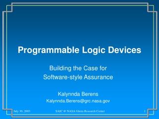 Programmable Logic Devices