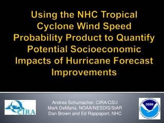 Andrea Schumacher, CIRA/CSU Mark DeMaria, NOAA/NESDIS/StAR Dan Brown and Ed Rappaport, NHC