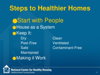Steps to Healthier Homes