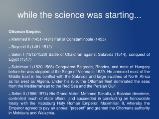 while the science was starting...