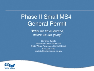 Phase II Small MS4  General Permit