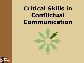 Critical Skills in Conflictual Communication