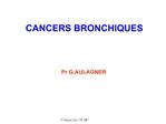 CANCERS BRONCHIQUES