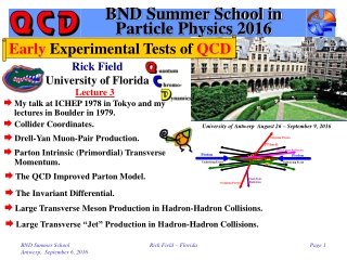 BND Summer School in Particle Physics 2016