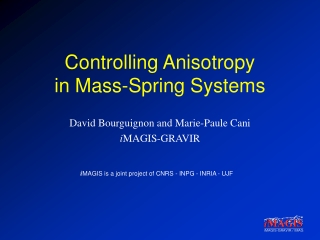 Controlling Anisotropy in Mass-Spring Systems