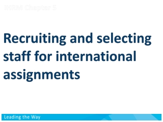 International Human Resource Management