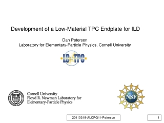 Development of a Low-Material TPC Endplate for ILD Dan Peterson