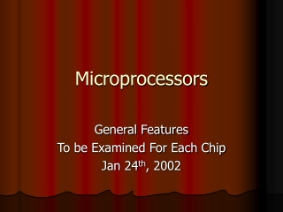 Microprocessors