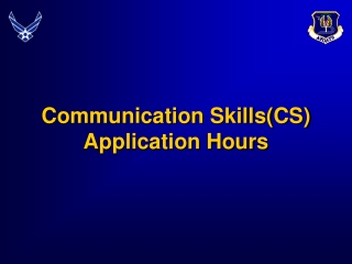 Communication Skills(CS) Application Hours