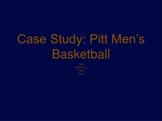 Case Study: Pitt Men’s Basketball