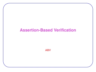 Assertion-Based Verification