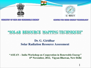 “Solar  RESOURCE  MAPPING TECHNIQUES”