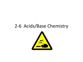 2-6  Acids/Base Chemistry