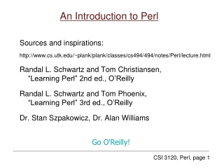 An Introduction to Perl