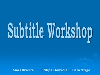 Subtitle Workshop