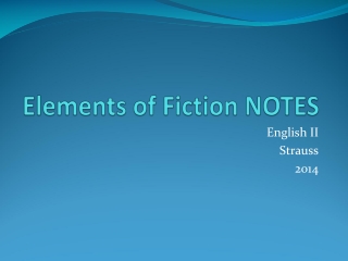 Elements of Fiction NOTES