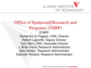 Office of Sponsored Research and Programs (OSRP)