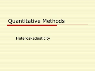 Quantitative Methods