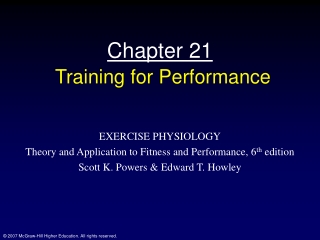 Chapter 21 Training for Performance