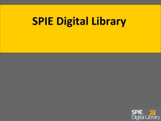 SPIE Digital Library