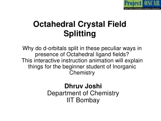 Octahedral Crystal Field Splitting