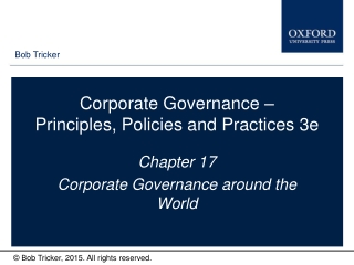 Corporate Governance –  Principles, Policies and Practices 3e