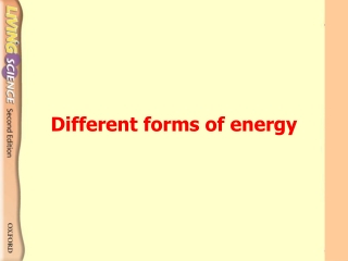 Different forms of energy