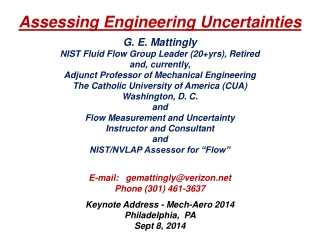 Assessing Engineering Uncertainties