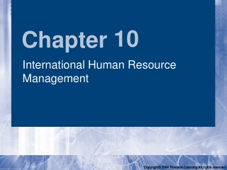 International Human Resource Management