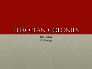 European Colonies