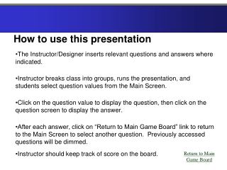 How to use this presentation