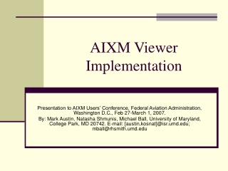 AIXM Viewer Implementation