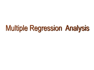 Multiple Regression  Analysis