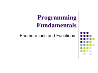 Programming Fundamentals