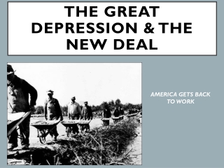 THE  Great Depression &amp; the NEW  DEAL