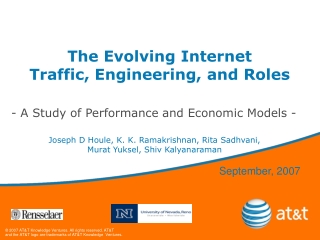 The Evolving Internet   Traffic, Engineering, and Roles