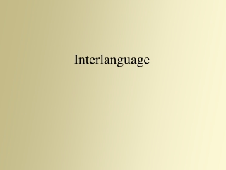 Interlanguage