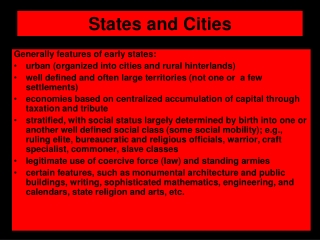 States and Cities