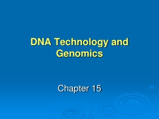 DNA Technology and Genomics